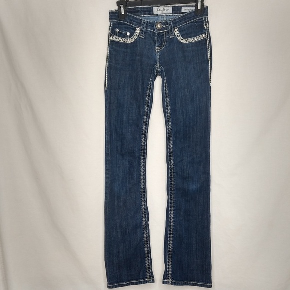 Daytrip Denim - Daytrip 24 L Leo Bootcut Dark Wash Blingy Jeans